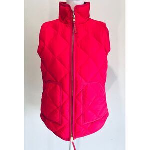 J. Crew jacket vest quilted pink colorful winter comfy casual active Women's XS